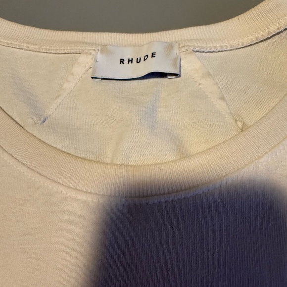 Rhude Off-White Crew Neck Tee - Picture 4 of 8